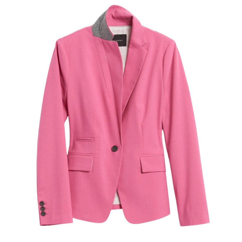 Banana Republic Washable Cutaway Blazer - Pink